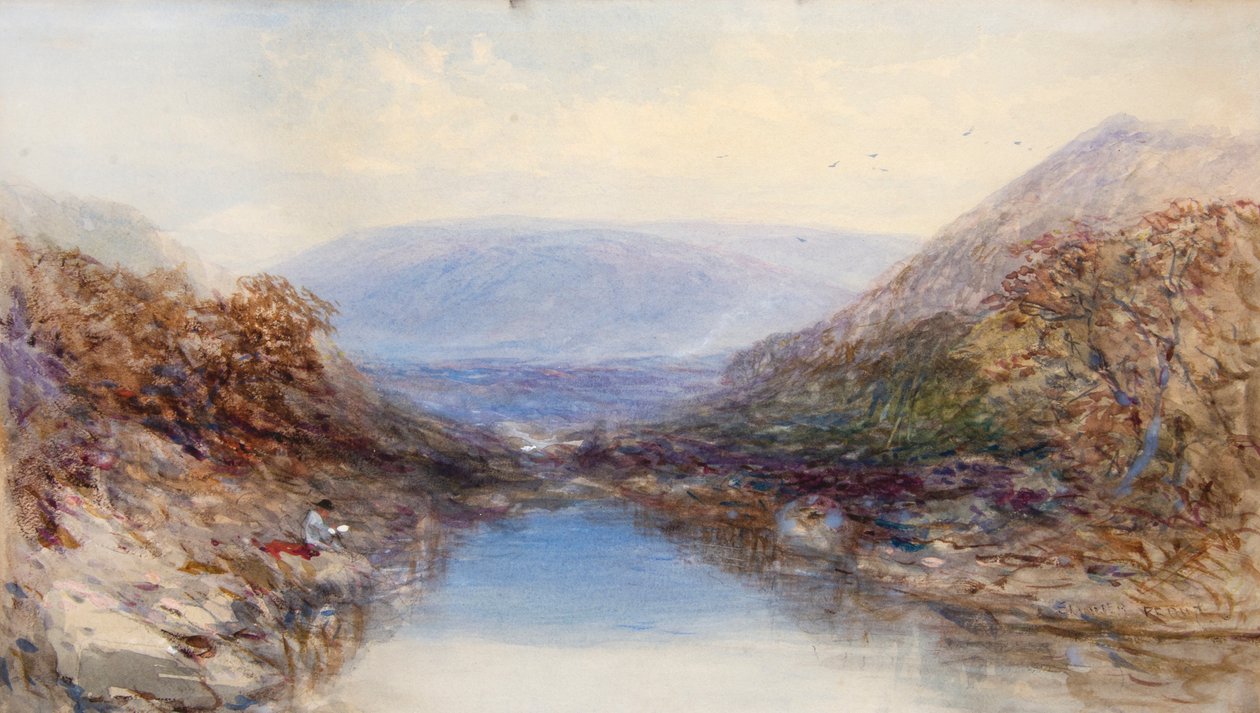 Na břehu řeky (akvarel) od John Skinner Prout