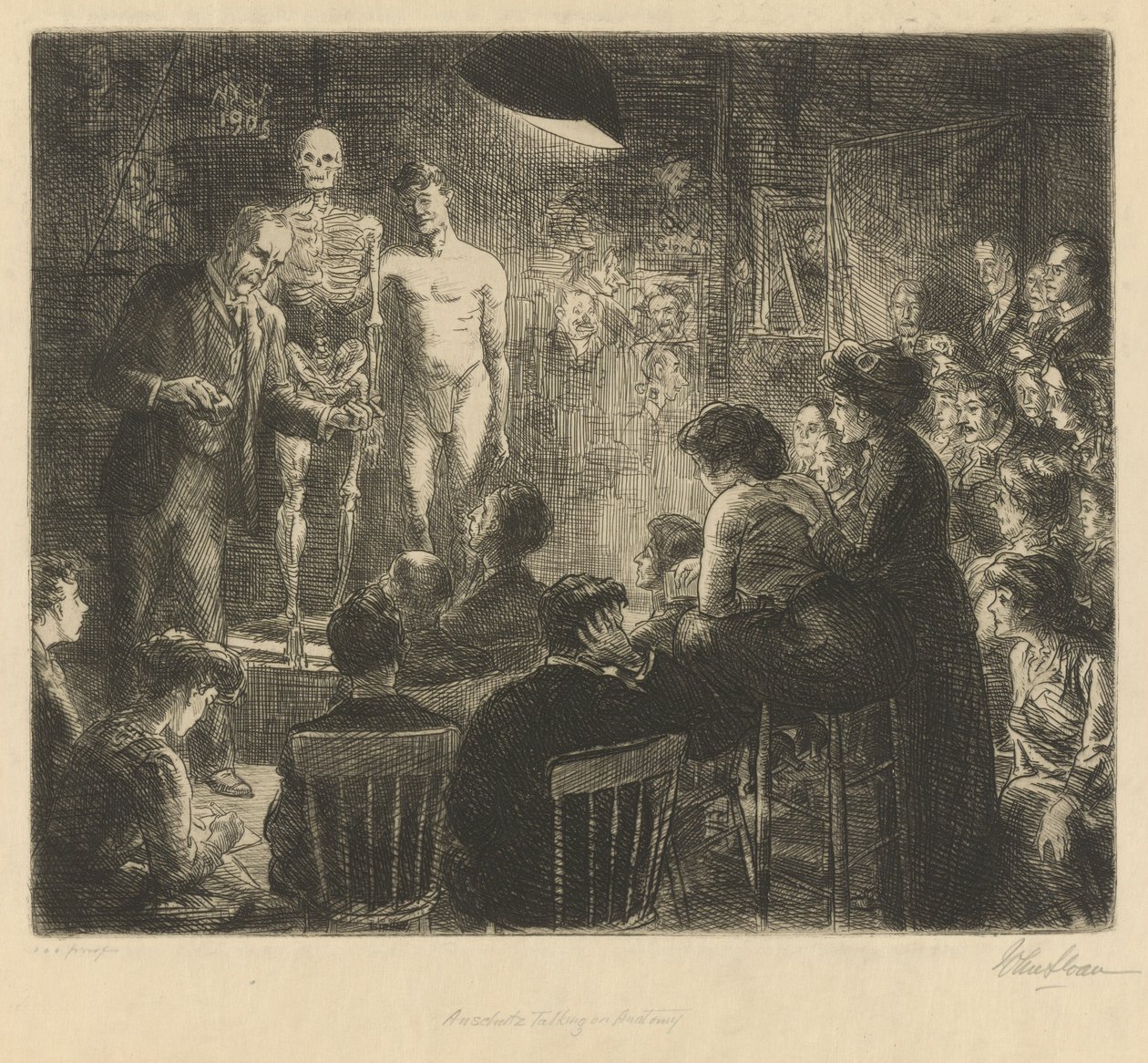 Anschutz mluví o anatomii od John French Sloan
