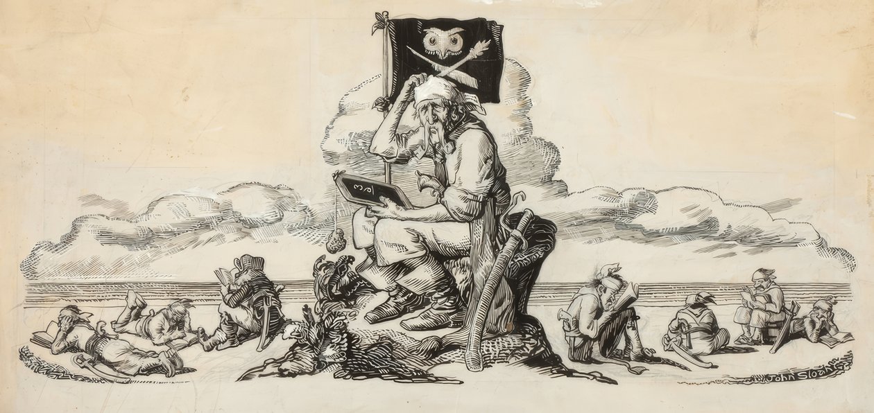 Zde končí památné a mimořádně pozoruhodné čtyřdílné vyprávění o Mehitabel a jejích zoufalých učencích. od John Sloan