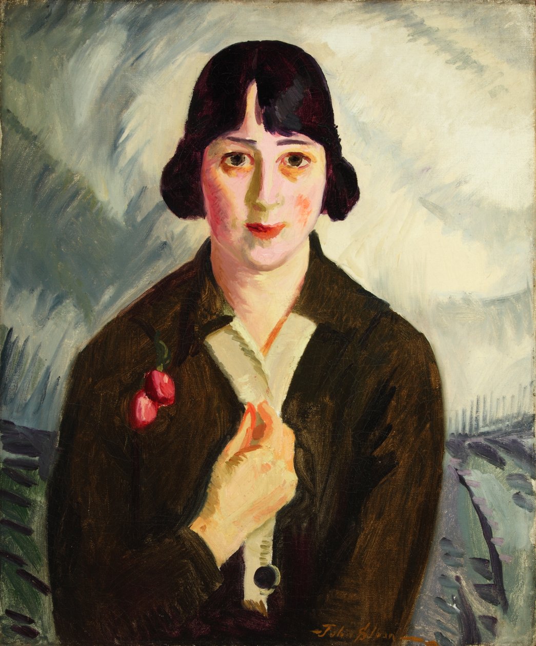 Quaker Nell (Helen M. Taylor) 1916 (olej na plátně) od John Sloan
