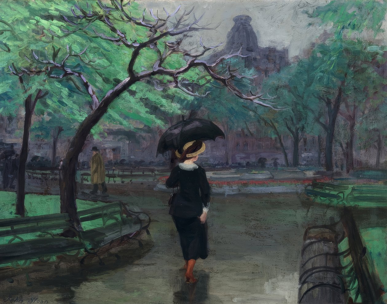 Jarní déšť od John French Sloan