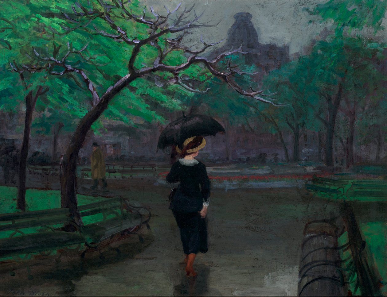 Jarní déšť, New York od John French Sloan