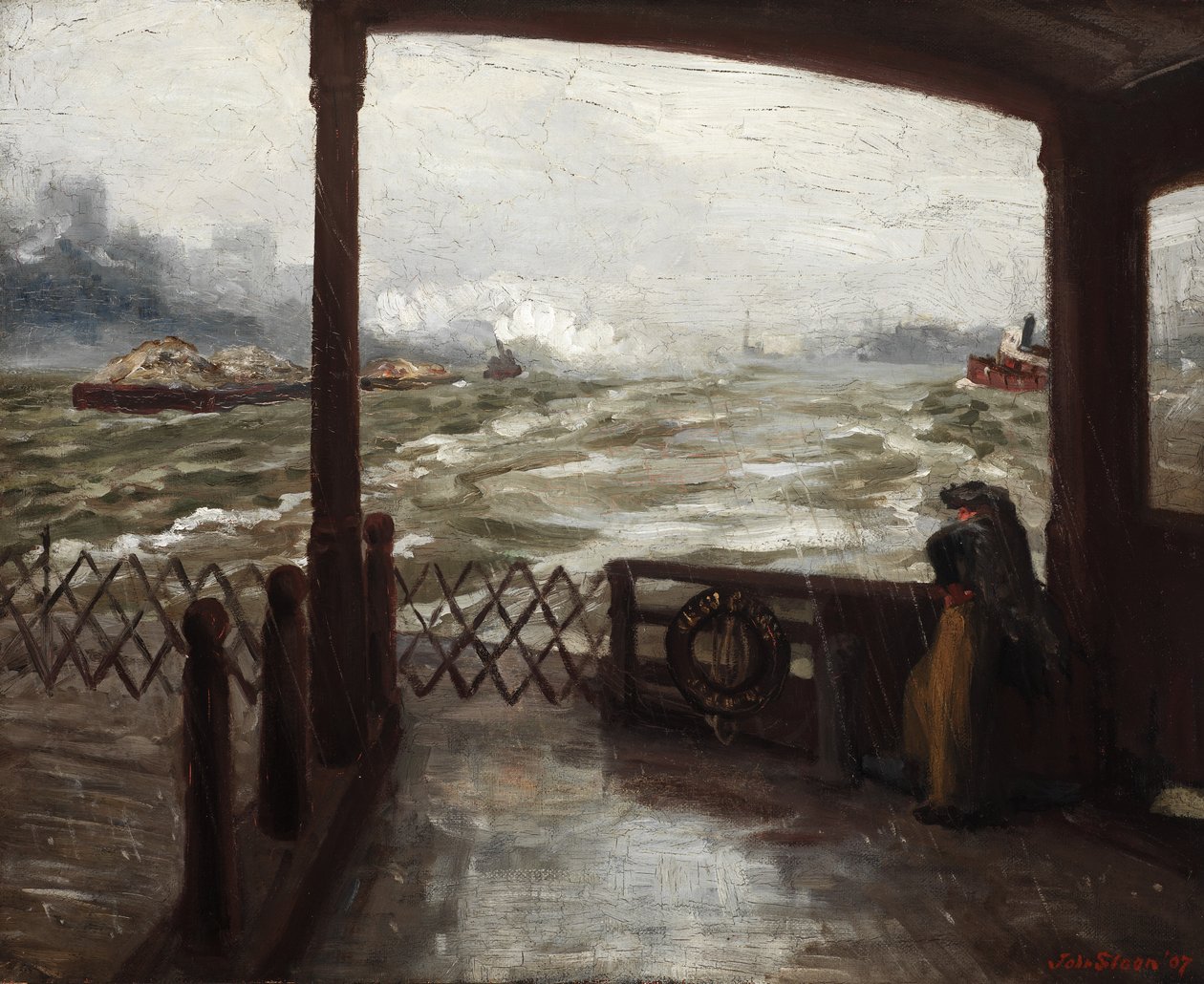 Wake of the Ferry, č. 1 od John French Sloan