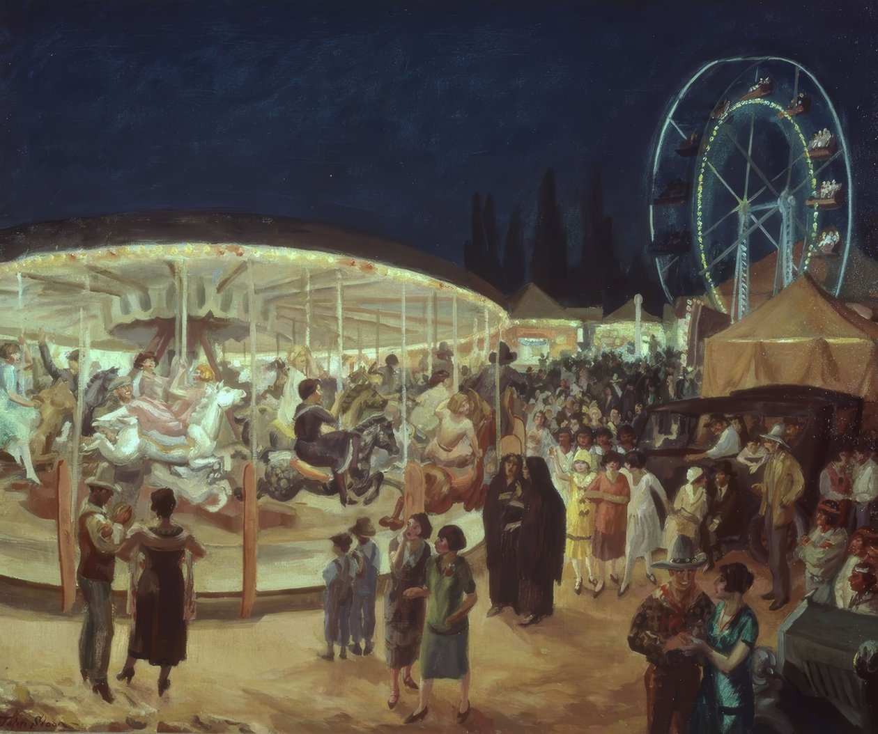 Wanderkarneval, Santa Fe od John French Sloan