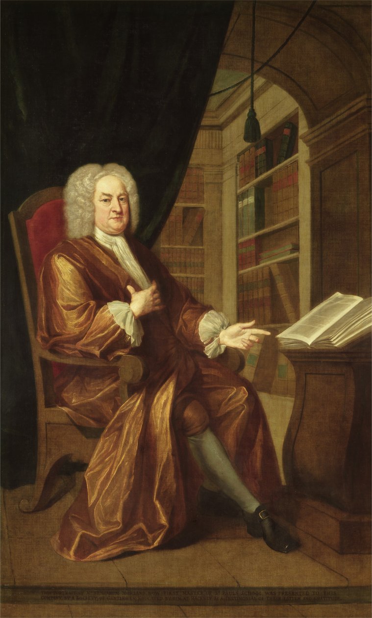 Benjamin Moreland, vysoký mistr školy svatého Pavla, 1724 od John Smibert