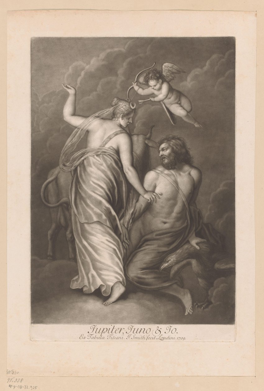 Jupiter, Juno en Io Jupiter, Juno & Jo (název na objektu) Liefdesaffaires van de goden (název série) Loves of the Gods (název série) od John Smith