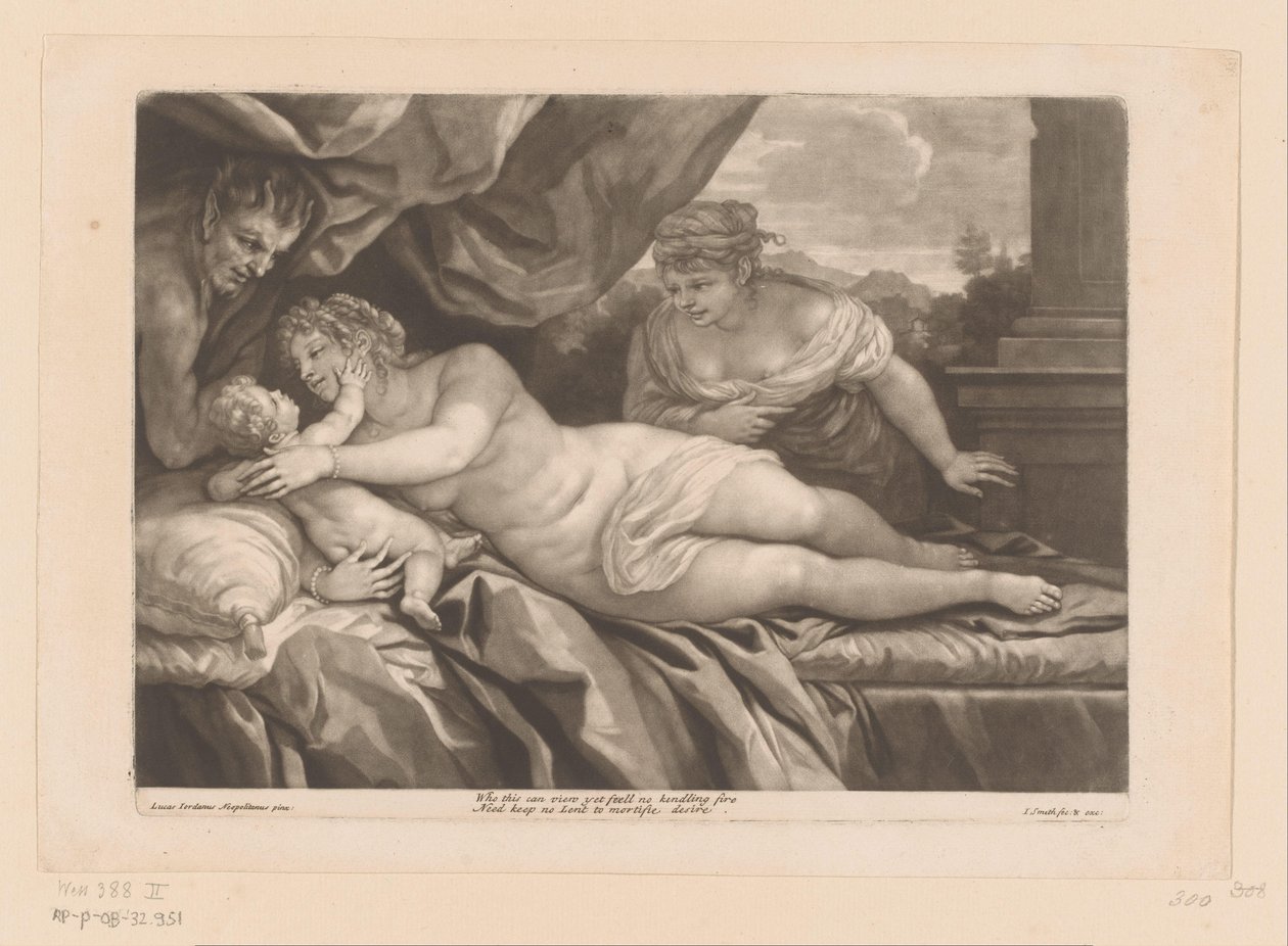 Venuše s Cupidem a satyrem od John Smith