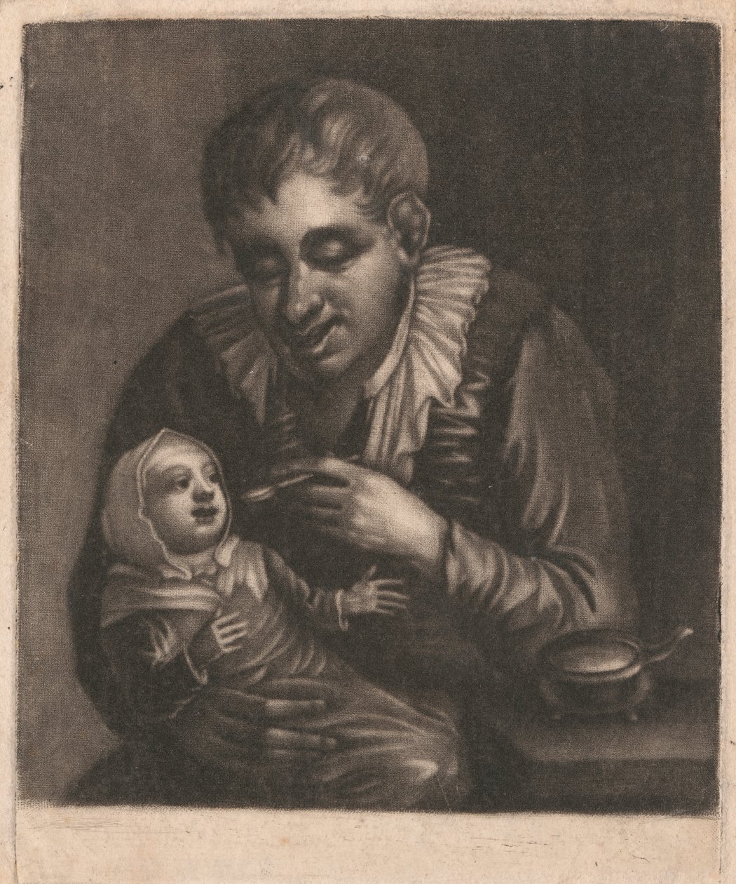 Muž krmení dítěte od John Smith