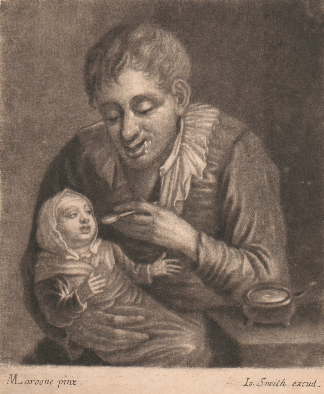 Muž krmení dítěte od John Smith