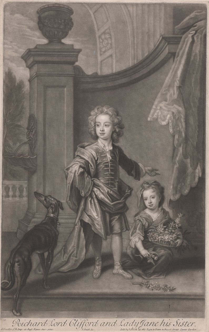 Richard, Lord Clifford (1695-1753) a jeho sestra, Lady Jane Boyle († 1780) od John Smith