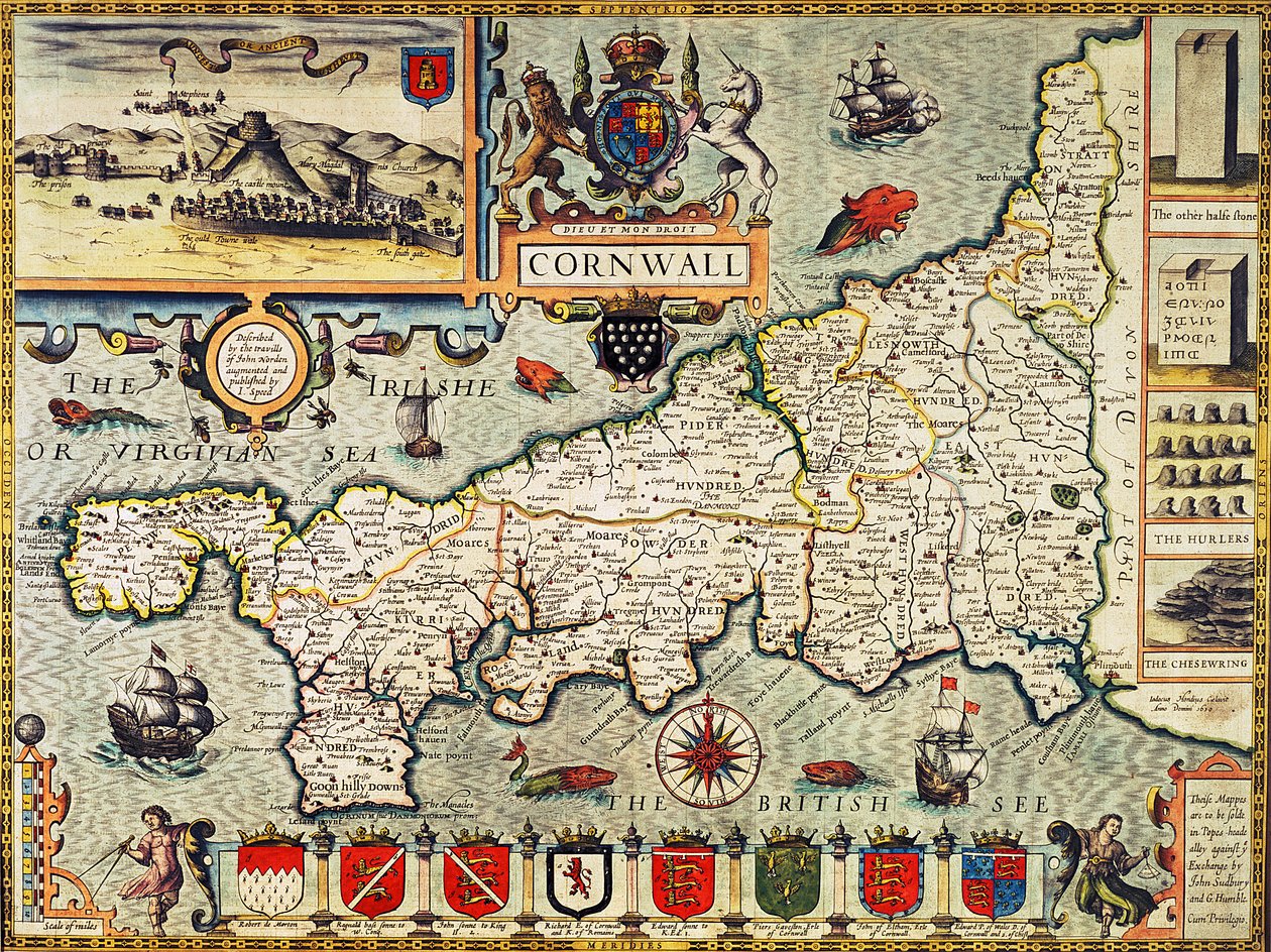Mapa Cornwallu z 
