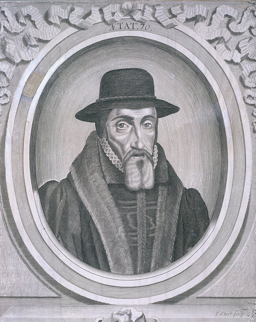 Oválný portrét Johna Foxe, c1570, c1700 od John Sturt