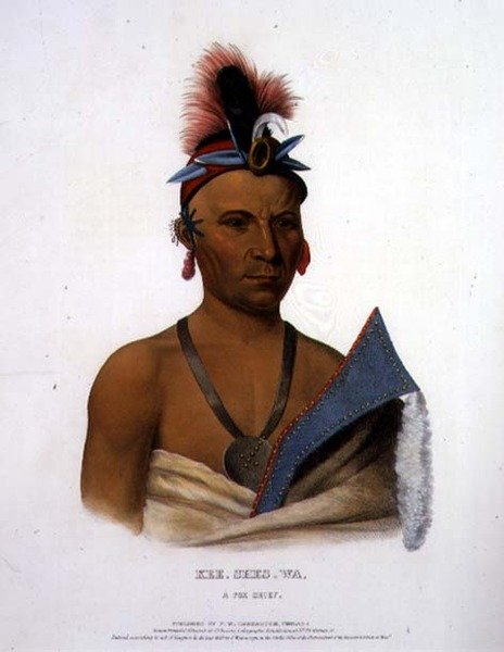 Kee-Shes-Wa, A Fox Chief, hospoda. od F.O.W. Greenough od John T. Bowen