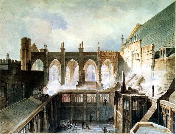 Zničení kaple svatého Štěpána, Westminster od John Taylor