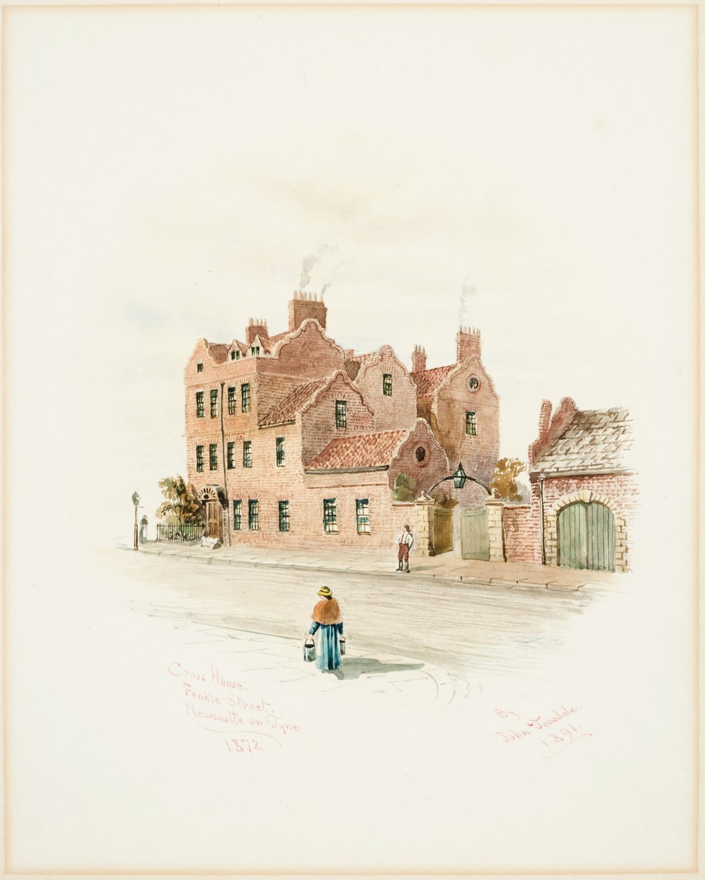 Cross House, Fenkle Street, Newcastle upon Tyne (bodycolor) od John Teasdale