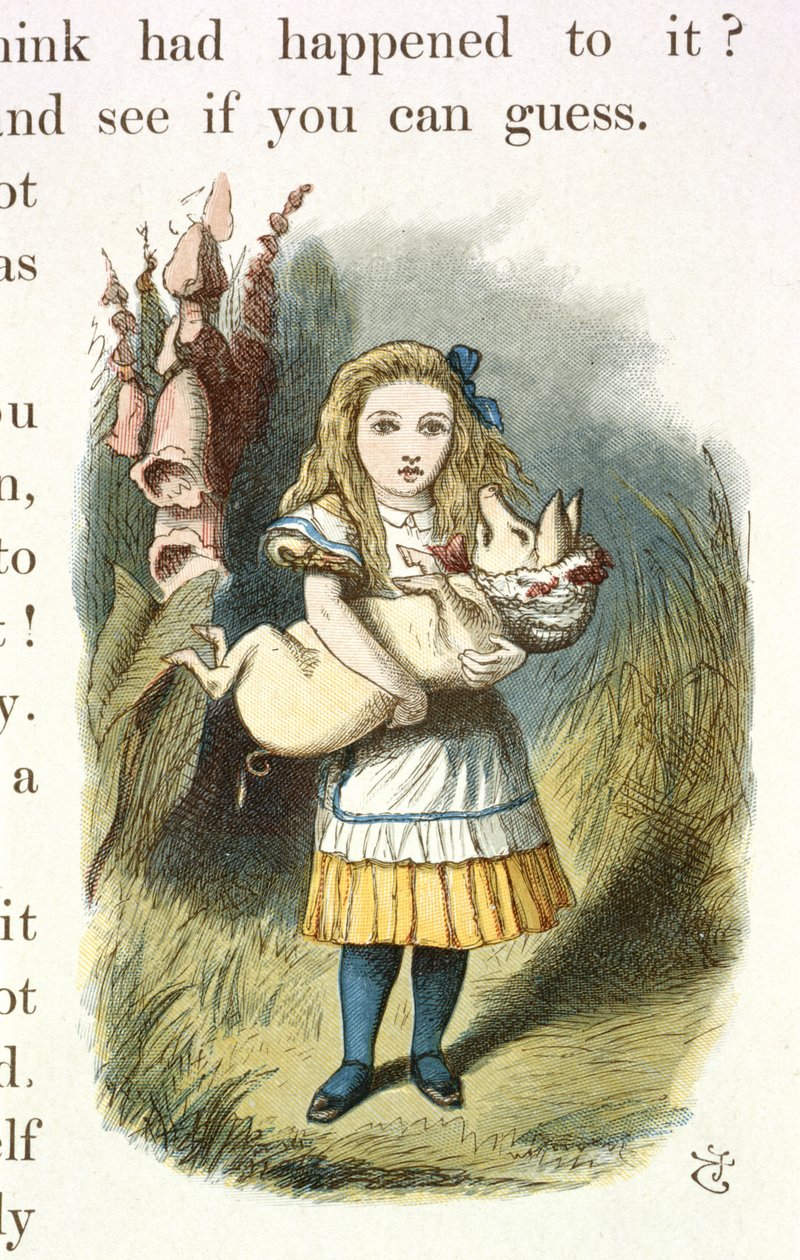 Alice a prasečí dítě od John Tenniel