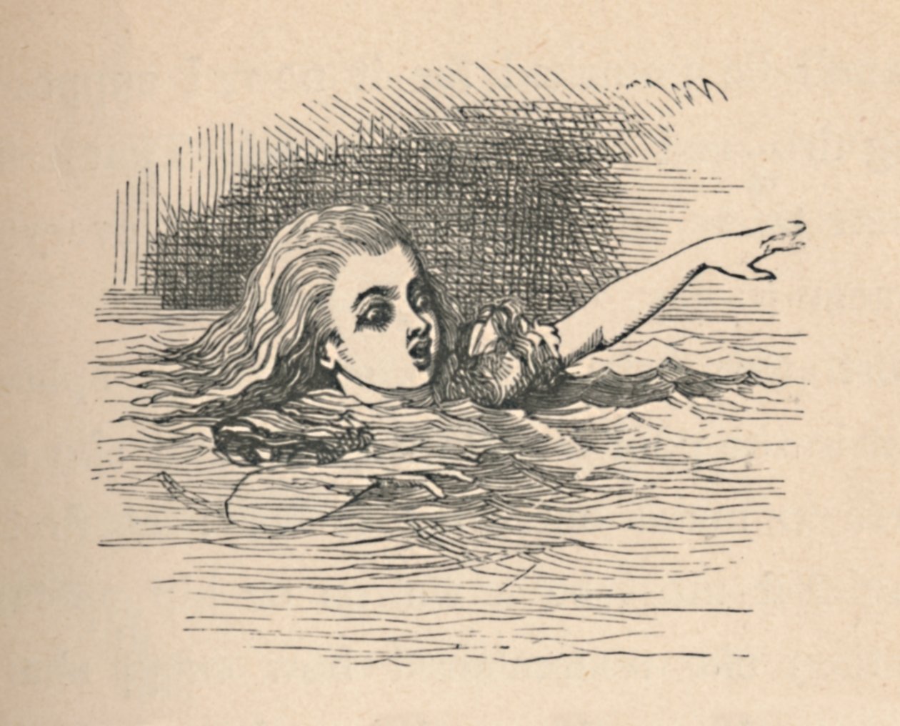 Alenka v moři slz, 1889 od John Tenniel