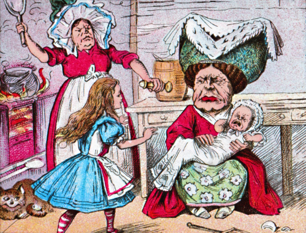 Alice, vévodkyně a dítě, c1910 od John Tenniel
