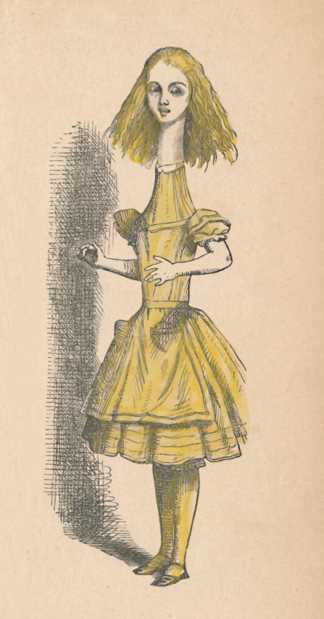 Alice s dlouhým krkem, 1889 od John Tenniel