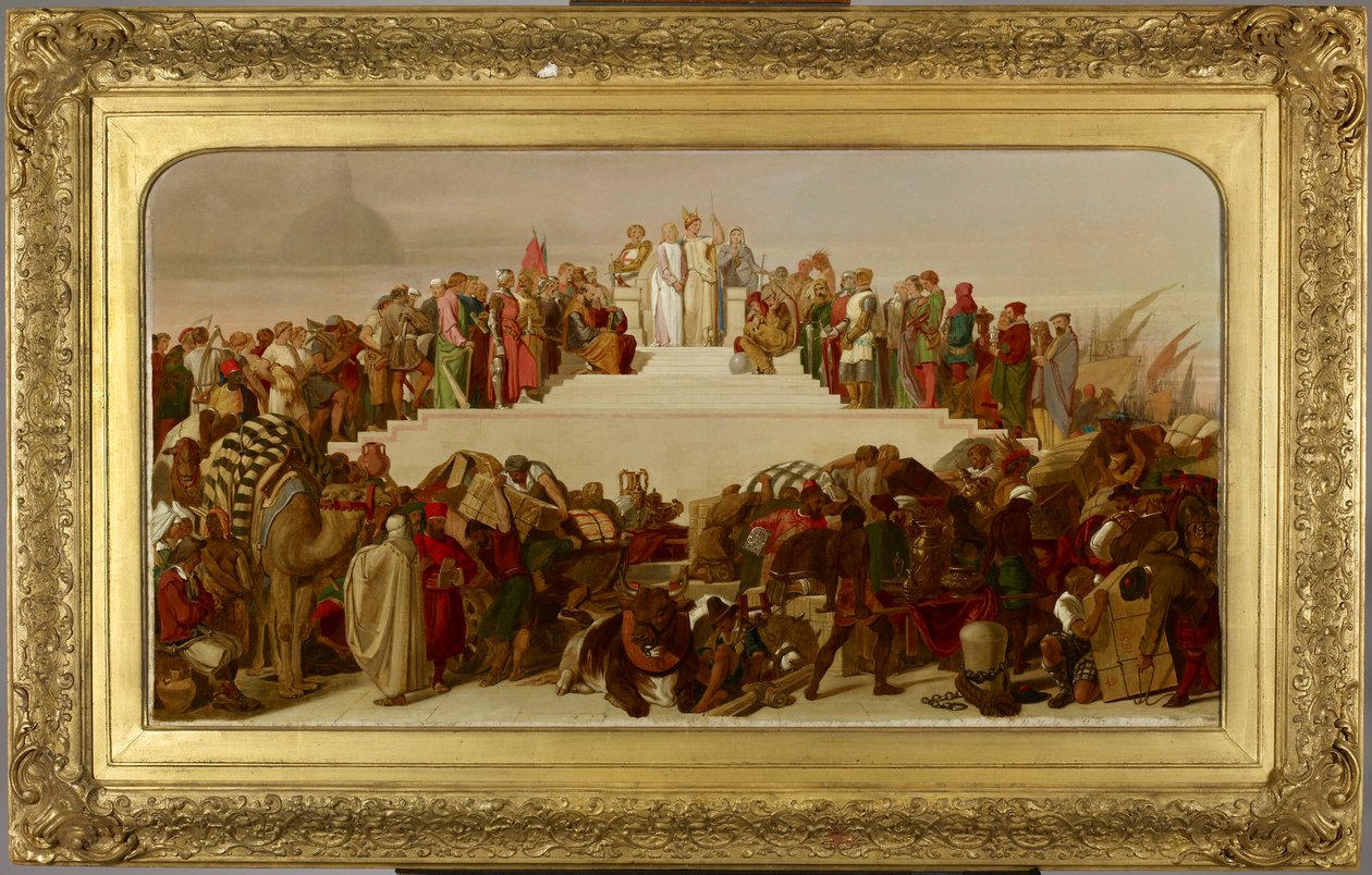 Náčrt k rozpracovanému velkému obrazu, který alegoricky znázorňuje Velkou průmyslovou výstavu všech národů, rok 1851 n. l. od John Tenniel