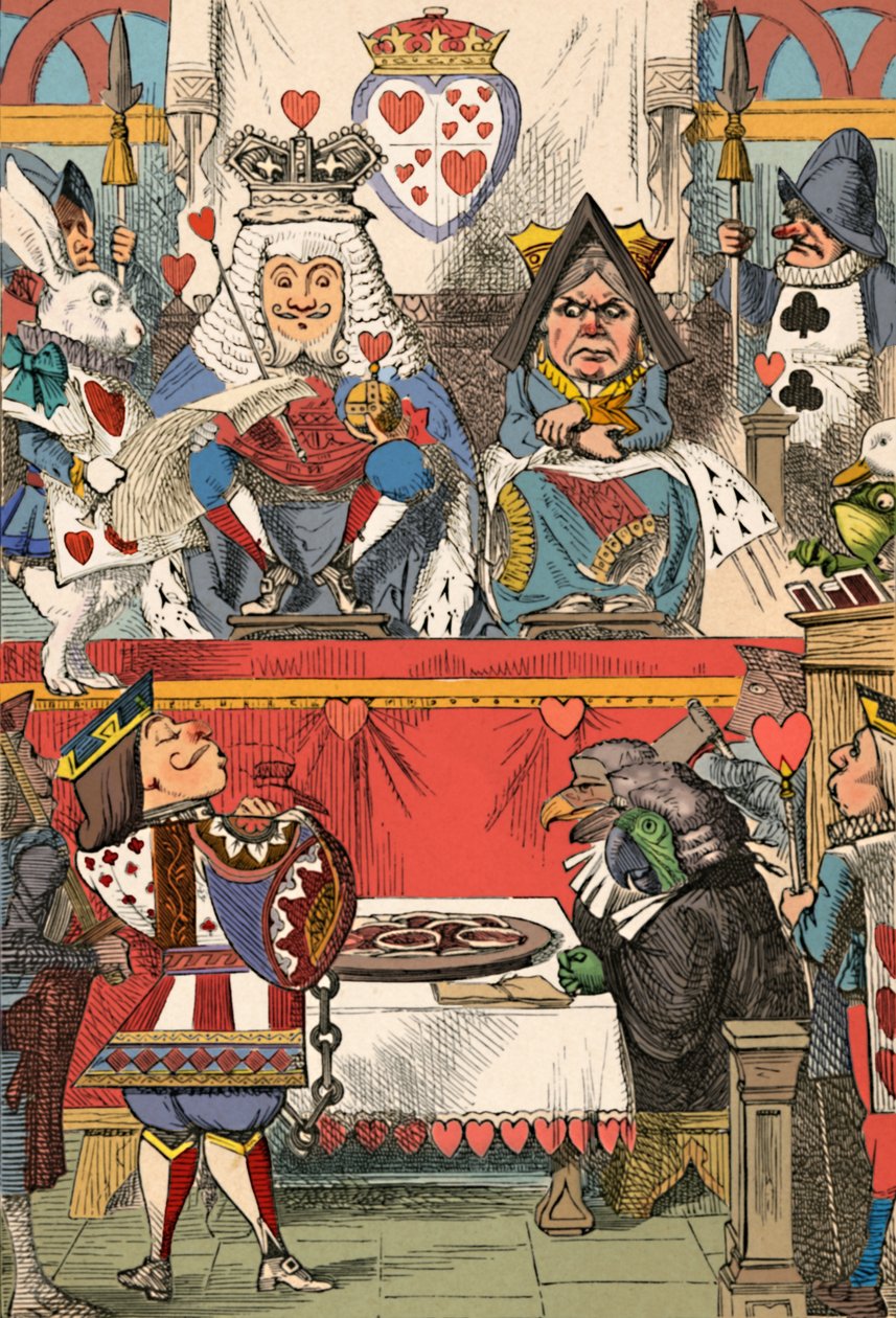 Král a královna srdcí u dvora, 1889 od John Tenniel