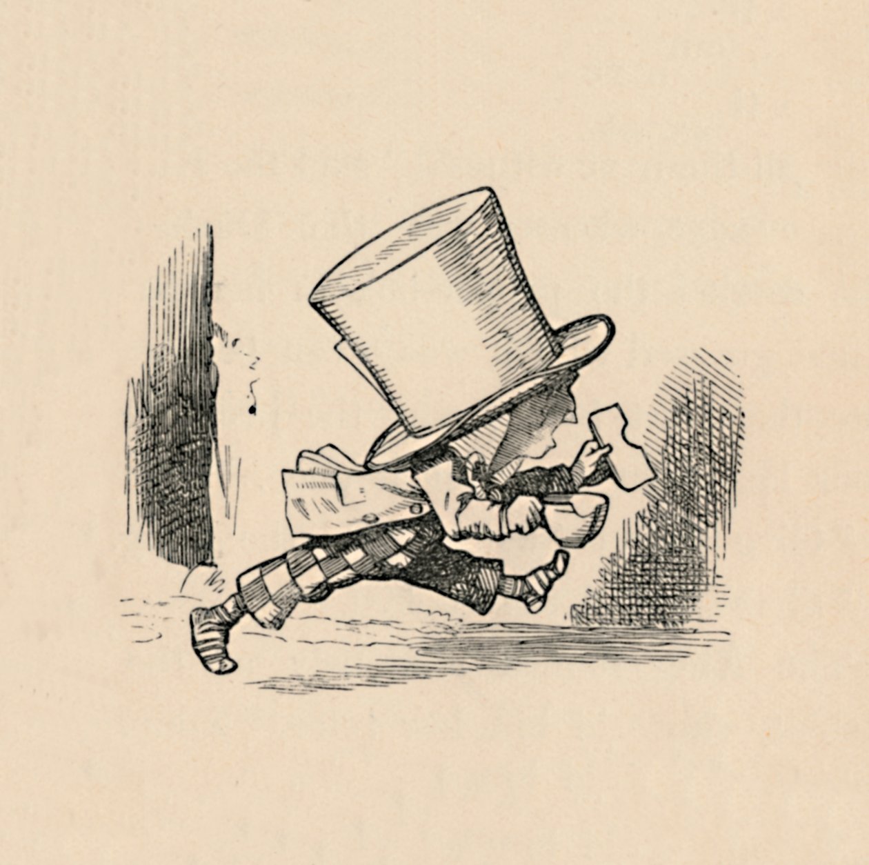 Šílený kloboučník, v kapitole Koláče, 1889 od John Tenniel