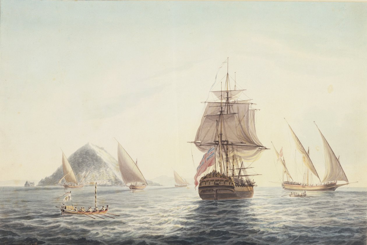 Gibraltar: H.M.S. "Siriova plachtění off od John Thomas Serres