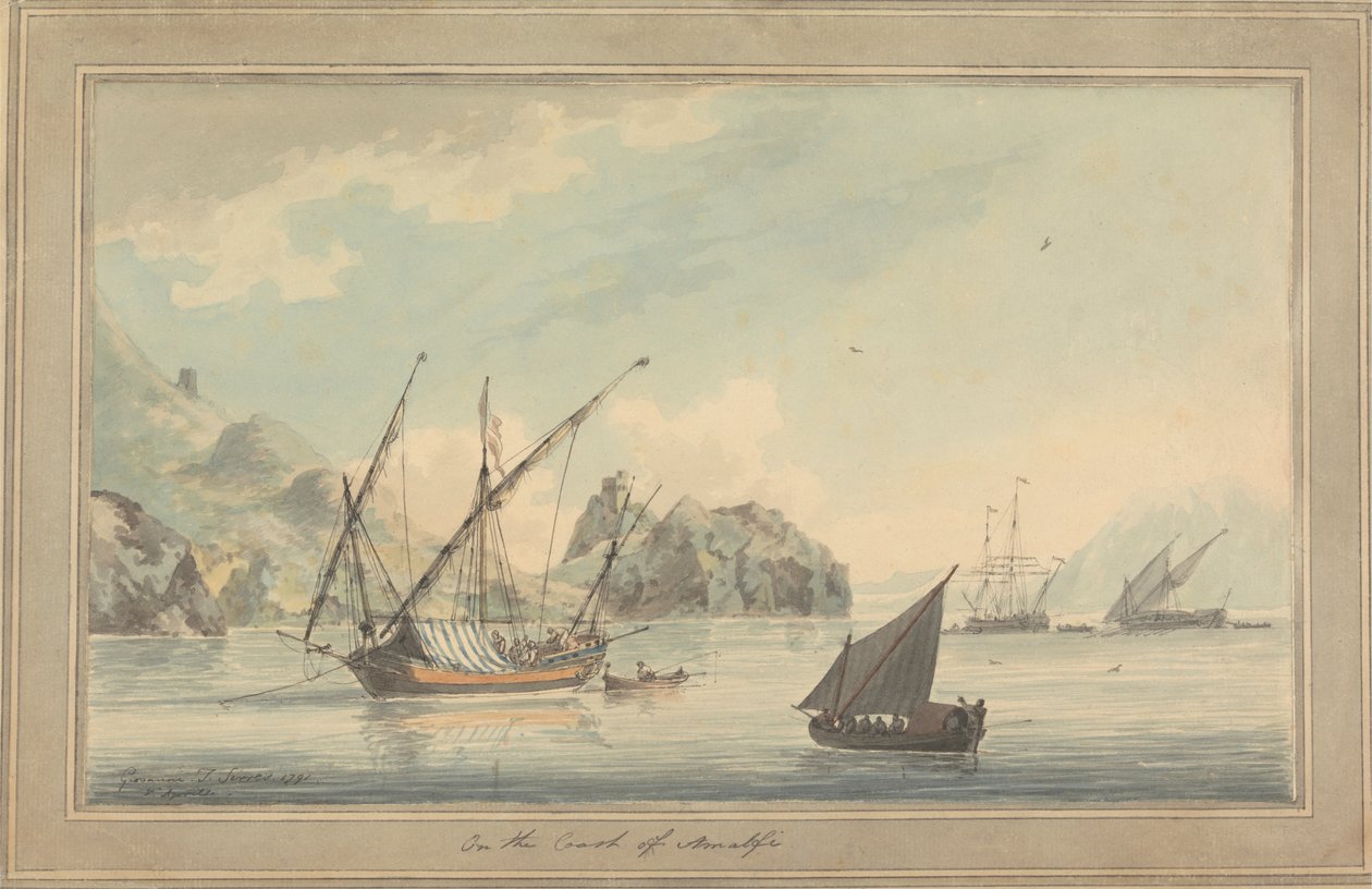 Přeprava z pobřeží v Amalfi od John Thomas Serres