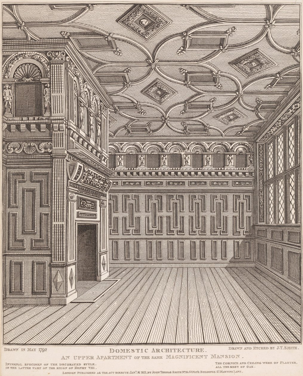 Obytná architektura, horní byt téhož nádherného sídla od John Thomas Smith