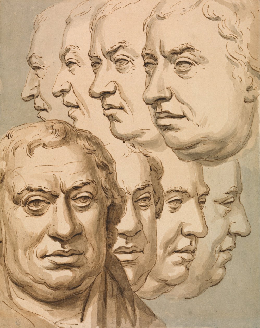 Studie podle busty Samuela Johnsona od John Thomas Smith