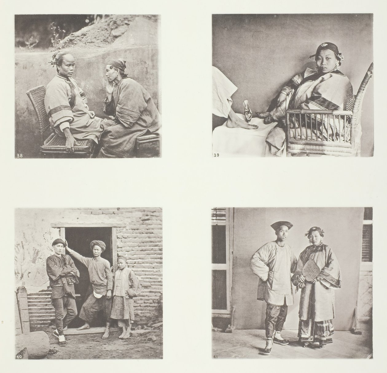 Ženy Amoy, Malá noha čínské dámy, Muži Amoy, Mužský a ženský kostým, Amoy, c.1868. od John Thomson