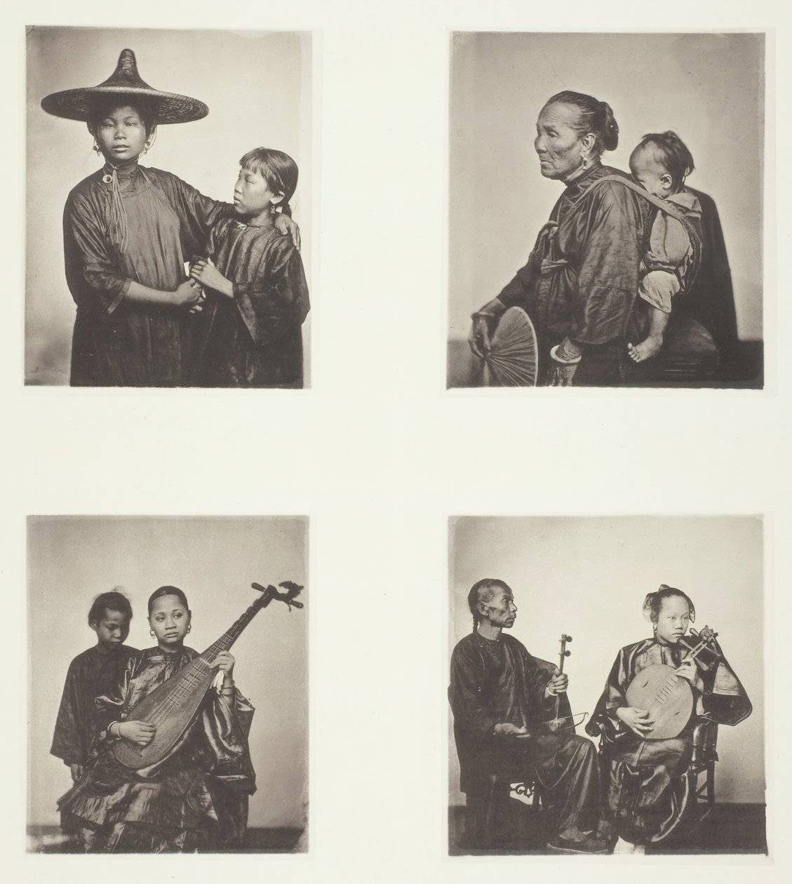 Boat Girls, A Canton Boatwoman and Child, Musicians, Musicians, c. 1868. od John Thomson
