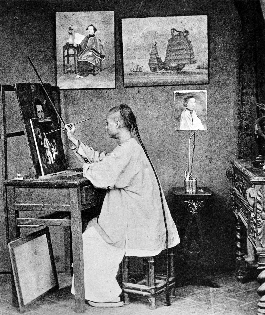Lumqua, hongkongský umělec, kolem roku 1870 od John Thomson