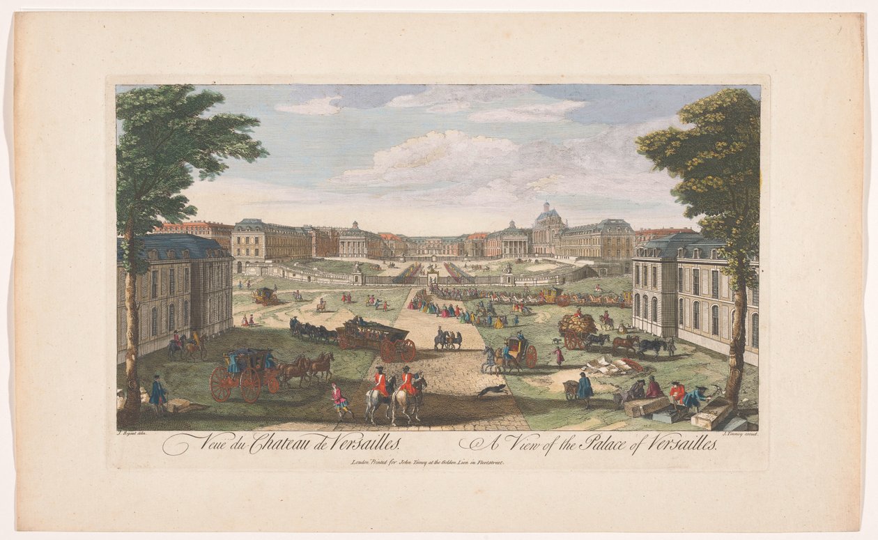 Pohled na přední část paláce ve Versailles Pohled na palác ve Versailles (název na objektu) od John Tinney