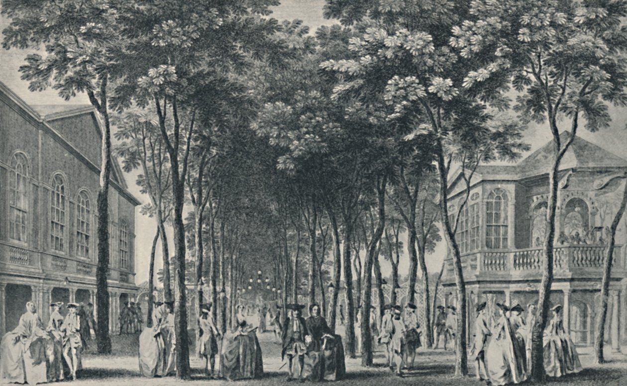 Společnost v Marylebone Gardens, 1755, 1920 od John Tinney