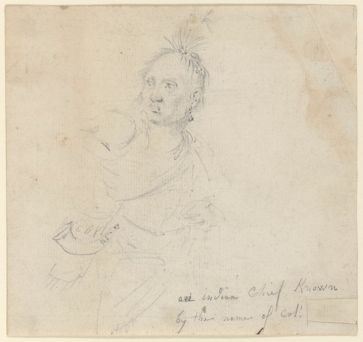 Kapitán Joseph Lewis z Louise z indiánů Oneida studuje pro od John Trumbull