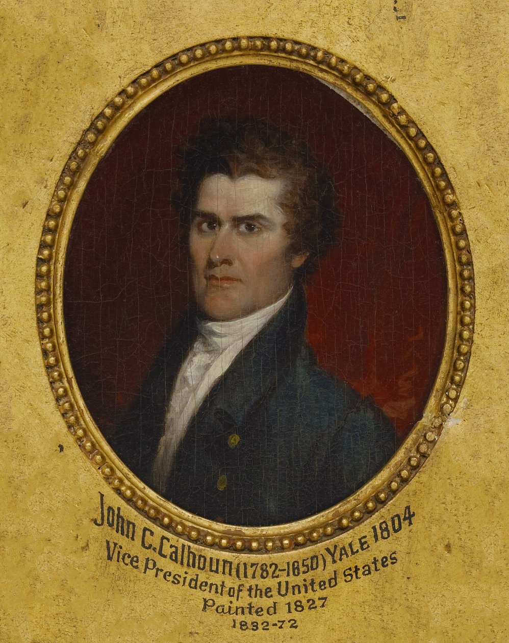 John Caldwell Calhoun (1782–1850), bakalář (B.A.) 1804, doktor práv (LL.D.) 1822 od John Trumbull