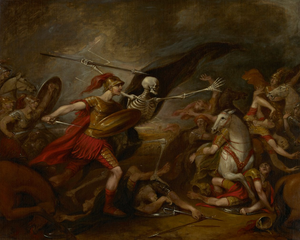 Joshua v bitvě u Ai – za účasti smrti od John Trumbull