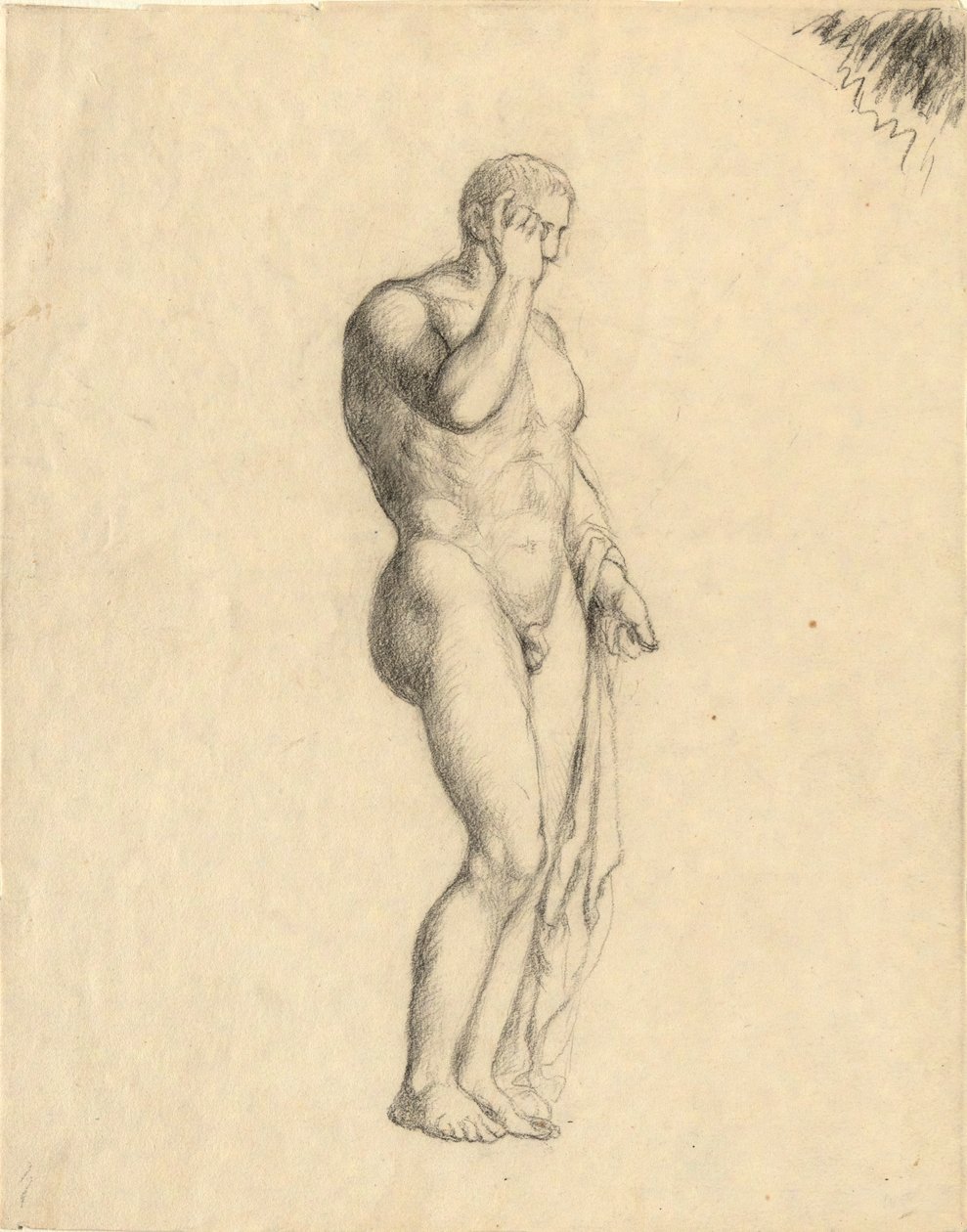 Nahá mužská postava (klasická) zobrazující pravou stranu (stejná postava jako 1938.280) od John Trumbull