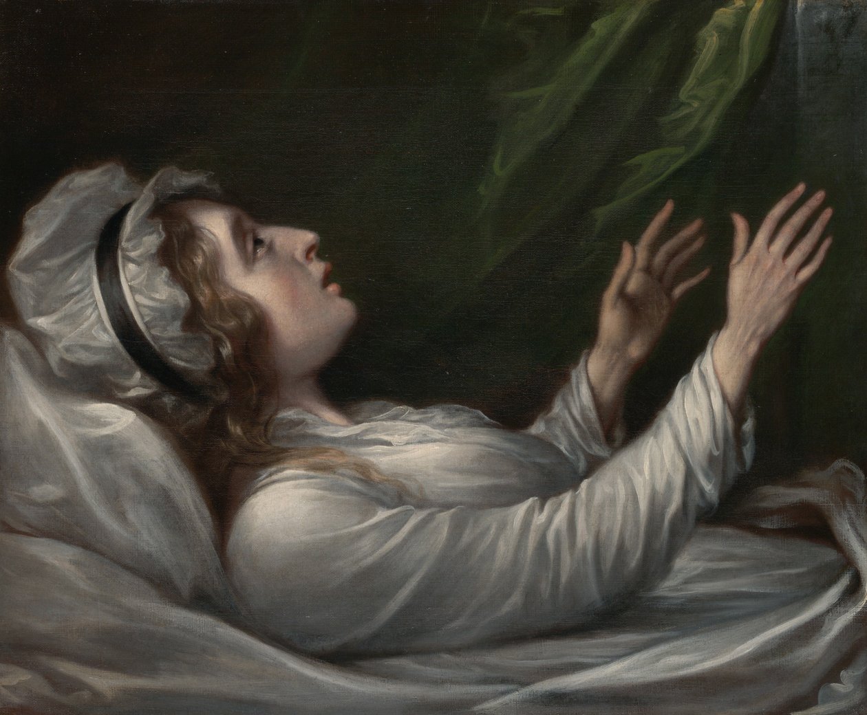 Sarah Trumbullová na smrtelném loži od John Trumbull