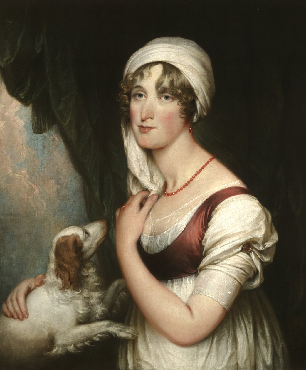 Sarah Trumbull se španělem, kolem roku 1802 od John Trumbull