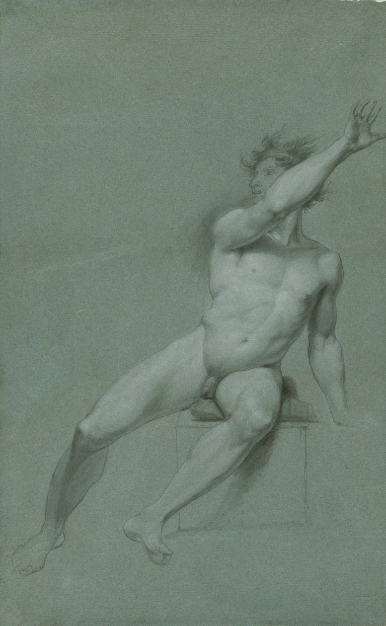 Náčrt studie mužského aktu od John Trumbull