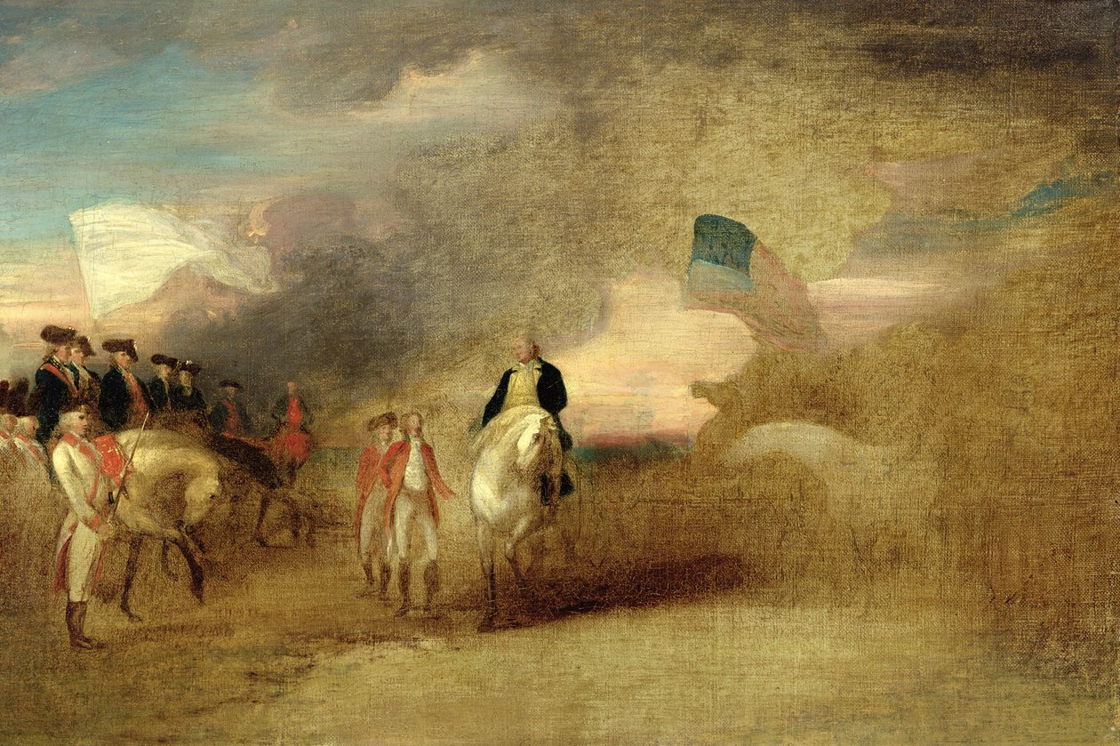 Kapitulace Cornwallis v Yorktownu, 1787 od John Trumbull