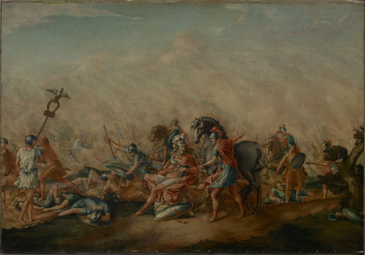 Smrt Paula Aemilia v bitvě u Cannae od John Trumbull