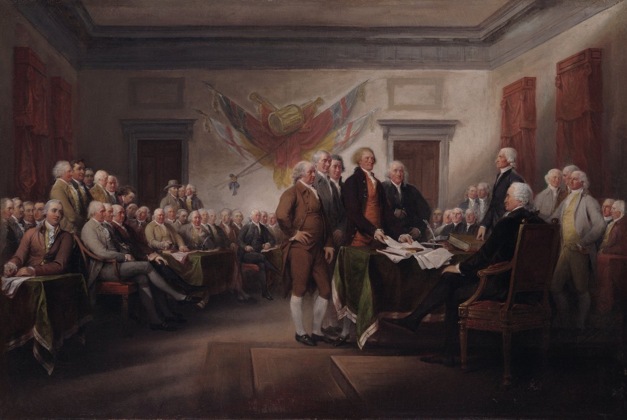 Deklarace nezávislosti, 4. července 1776 od John Trumbull