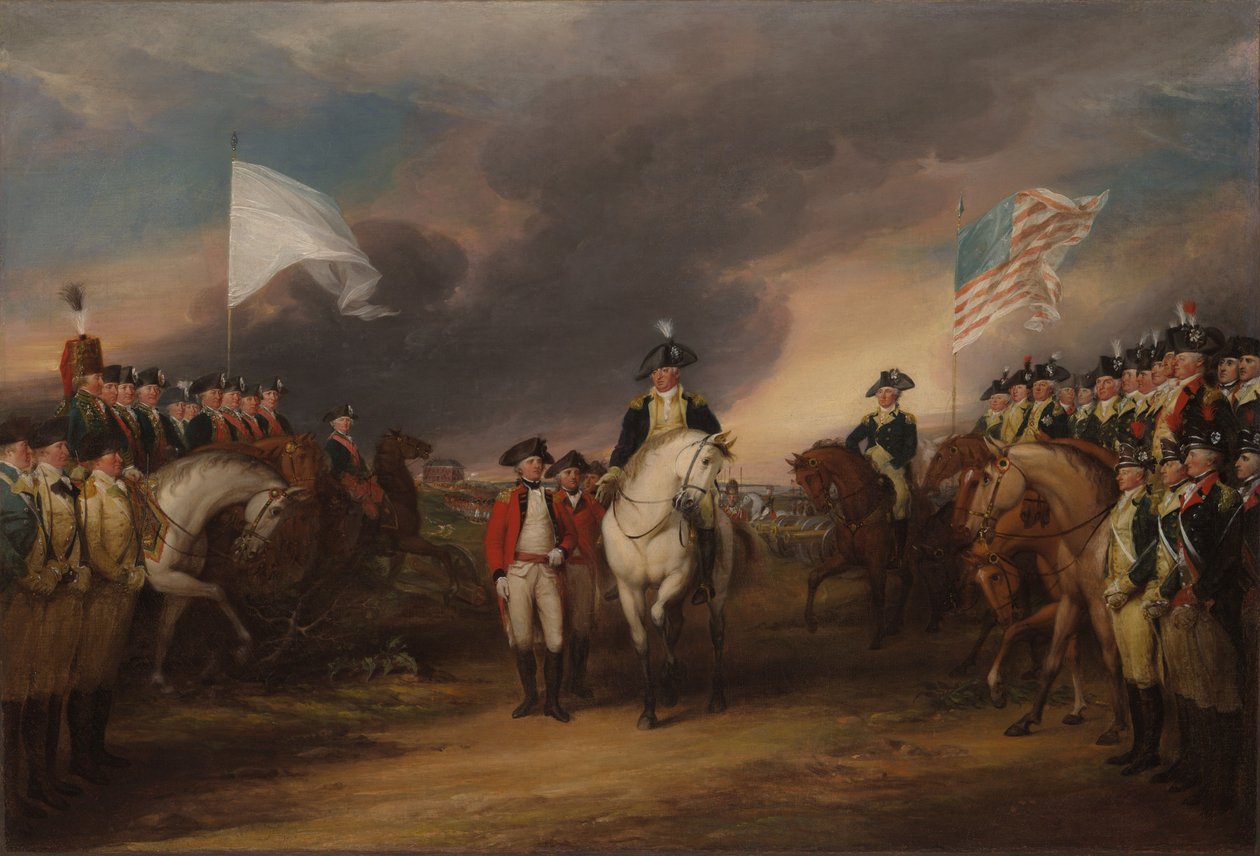 Kapitulace lorda Cornwallise v Yorktownu, 19. října 1781 od John Trumbull