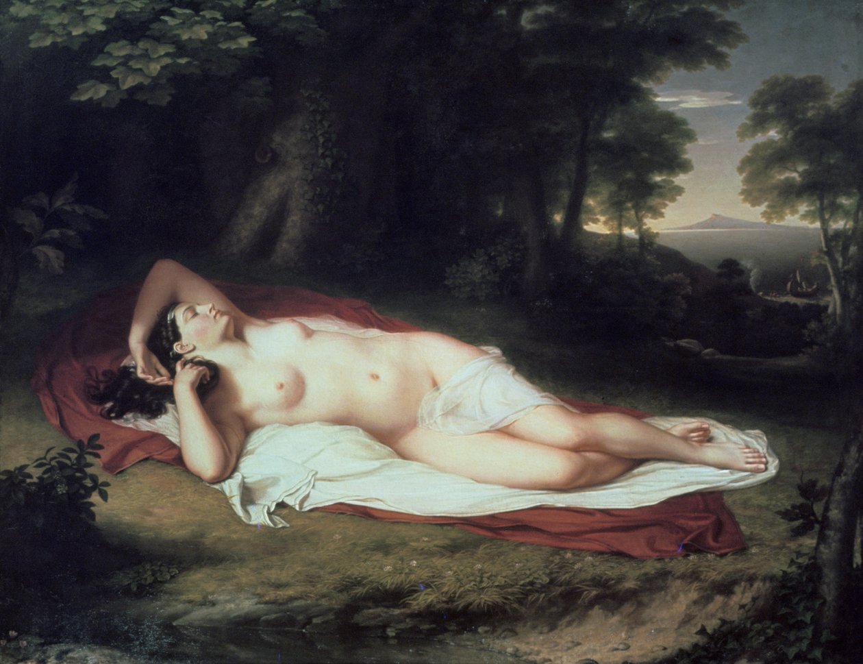 Ariadne Spící na ostrově Naxos, 1809-1814 od John Vanderlyn