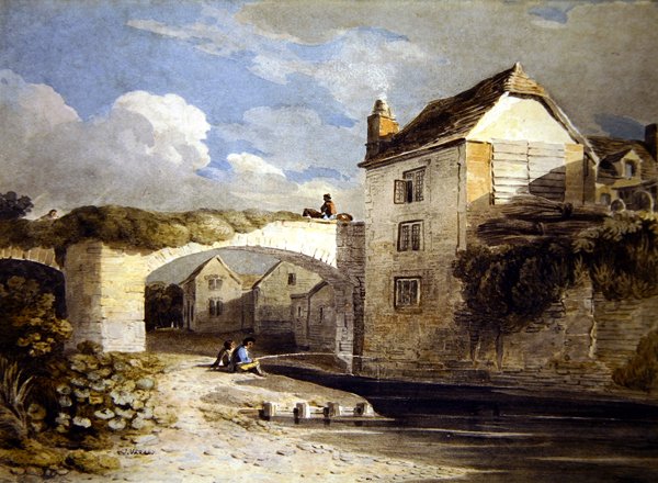 Boys Fishing (akvarel na papíře) od John Varley