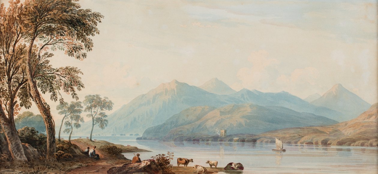 Glengary Loch, datum neznámé (akvarel na papíře) od John Varley