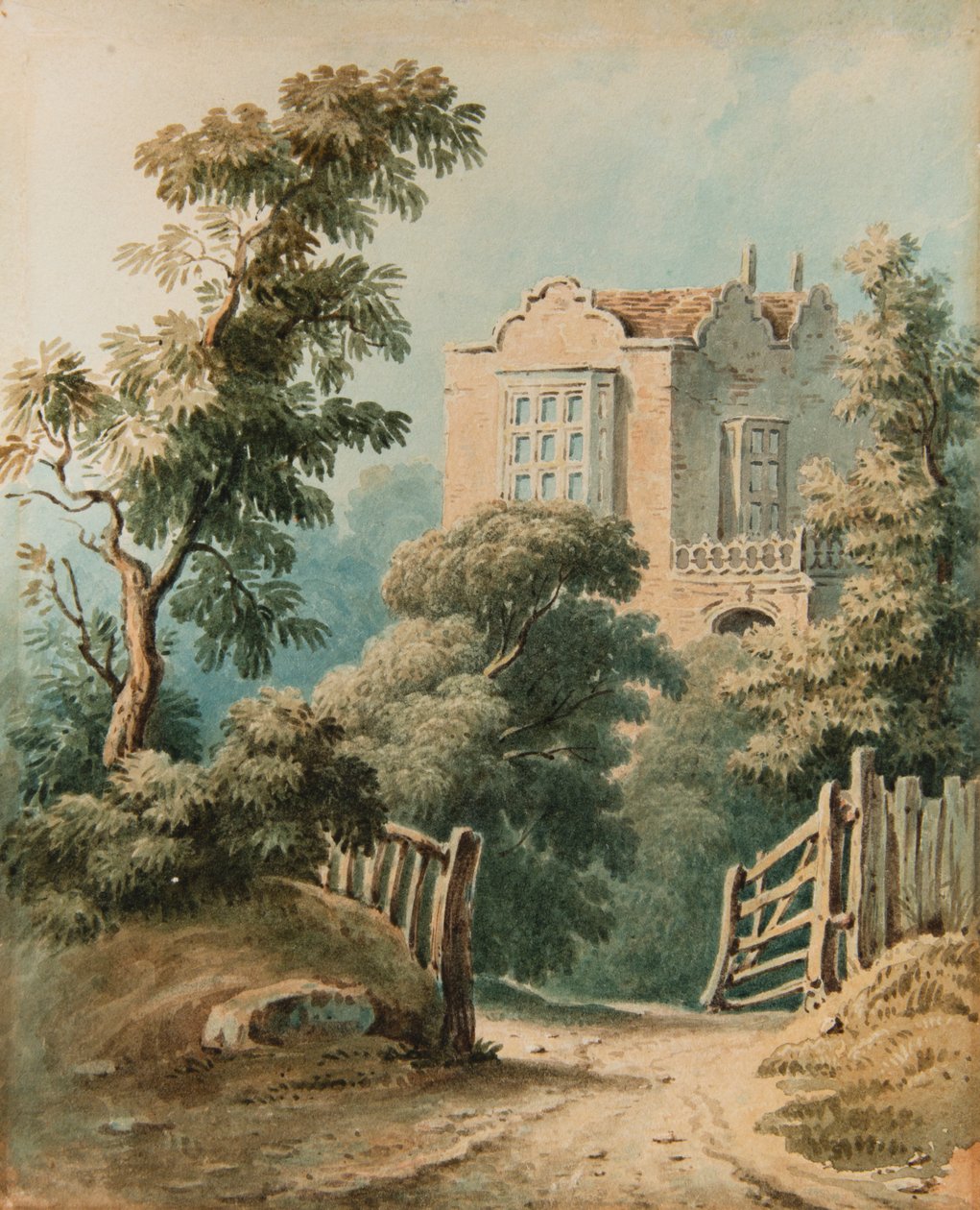 Holland House, Kensington (akvarel) od John Varley